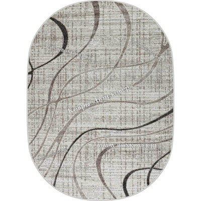 Современный абстрактный белорусский ковер серый дизайн 28896 овал