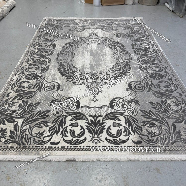 Ковер Турция Для Гостиной Дизайн 96 Серый