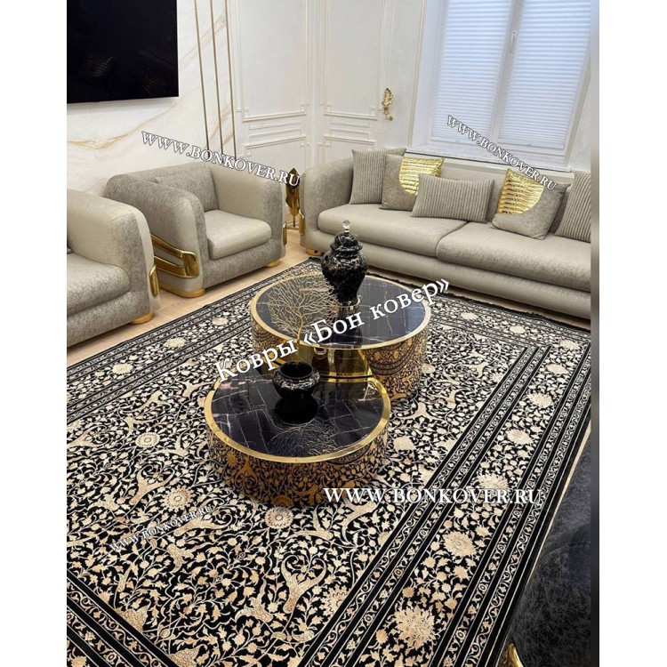 Иранский Ковер Бамбуковый Шелк Дизайн 30687